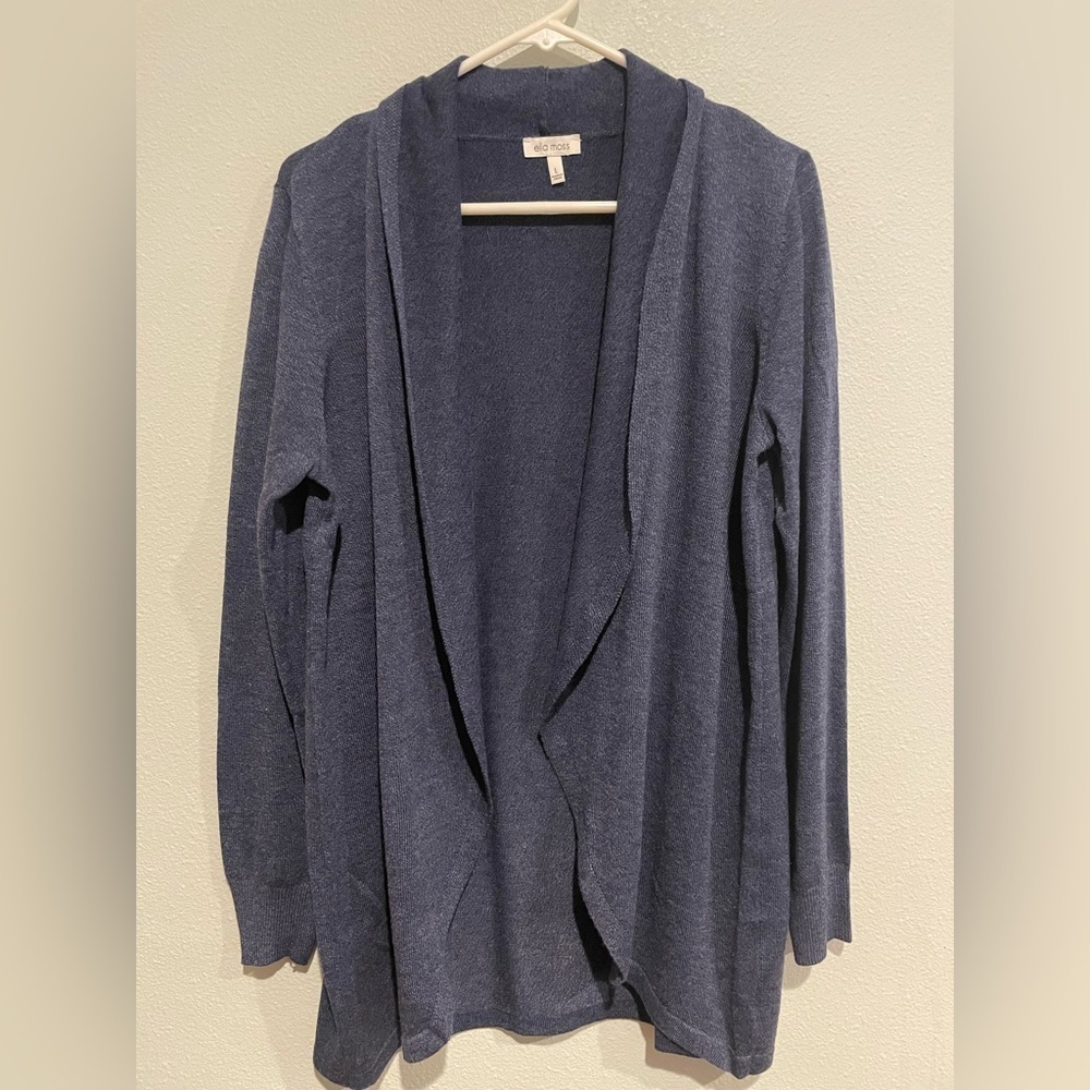 Navy Ella moss Open Cardigan Long line Size Large